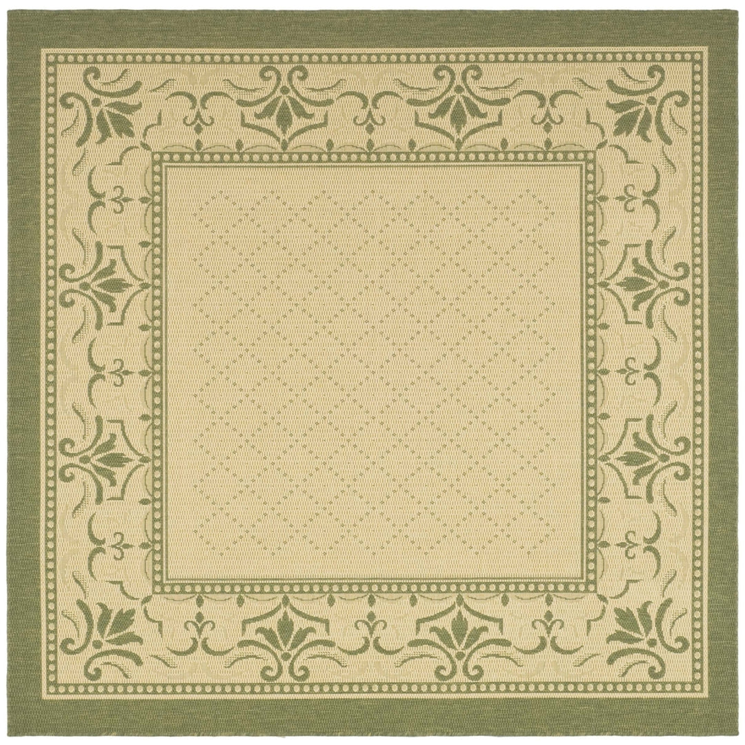 SAFAVIEH Outdoor CY0901-1E01 Courtyard Natural / Olive Rug Image 10