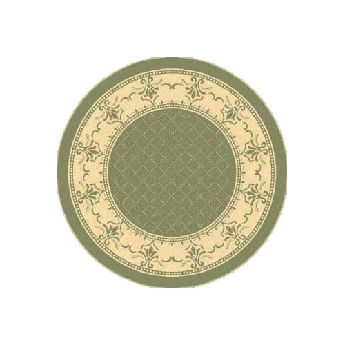 SAFAVIEH Outdoor CY0901-1E06 Courtyard Olive / Natural Rug Image 6