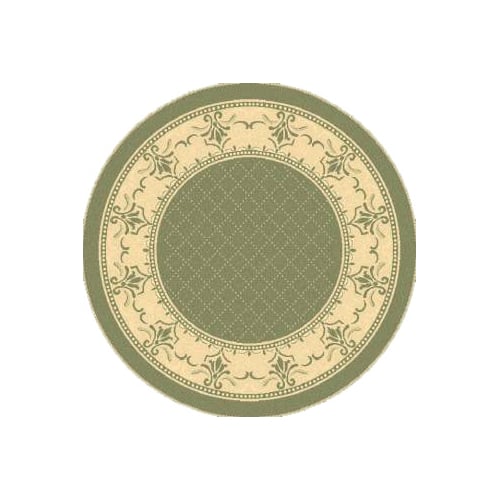 SAFAVIEH Outdoor CY0901-1E06 Courtyard Olive / Natural Rug Image 1