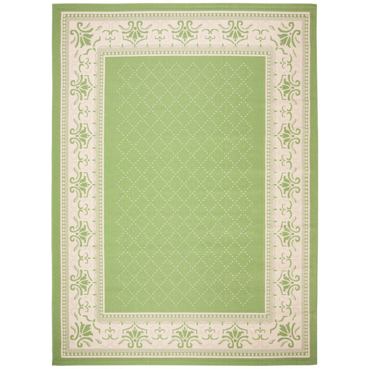 SAFAVIEH Outdoor CY0901-1E06 Courtyard Olive / Natural Rug Image 1