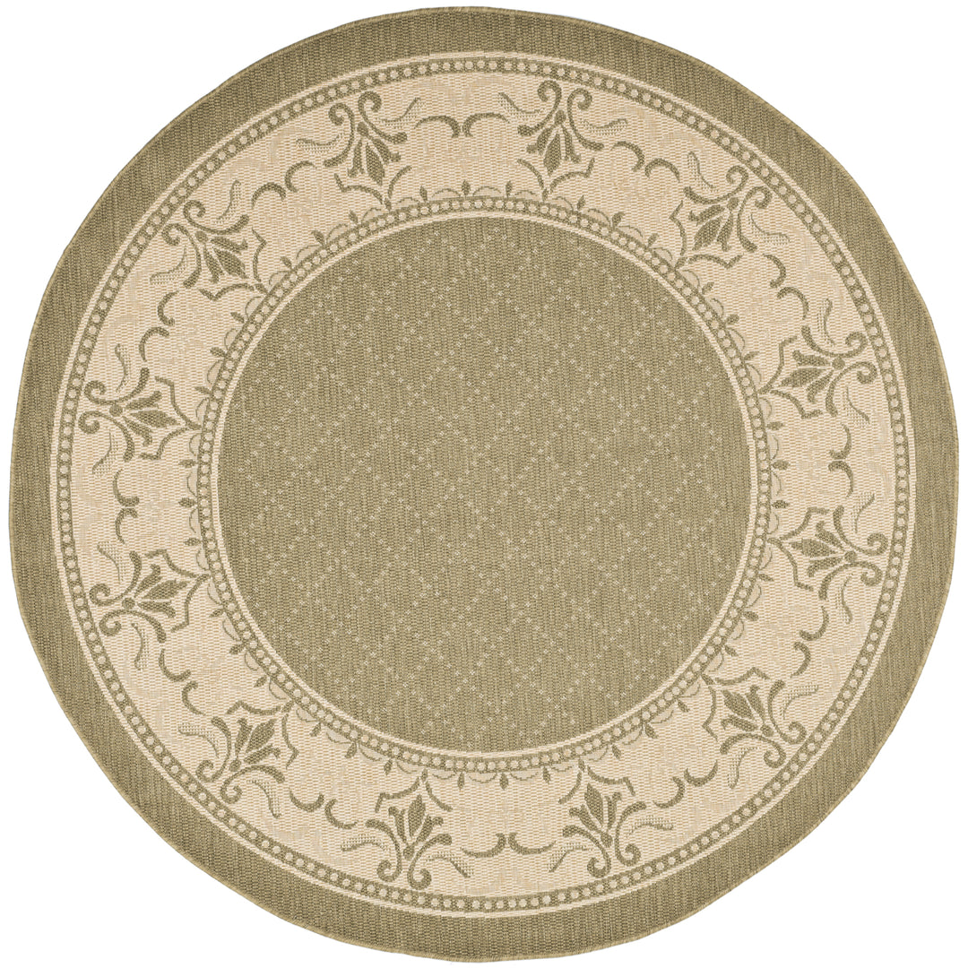 SAFAVIEH Outdoor CY0901-1E06 Courtyard Olive / Natural Rug Image 8