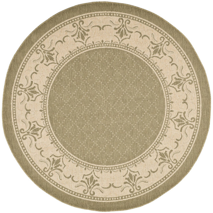 SAFAVIEH Outdoor CY0901-1E06 Courtyard Olive / Natural Rug Image 1