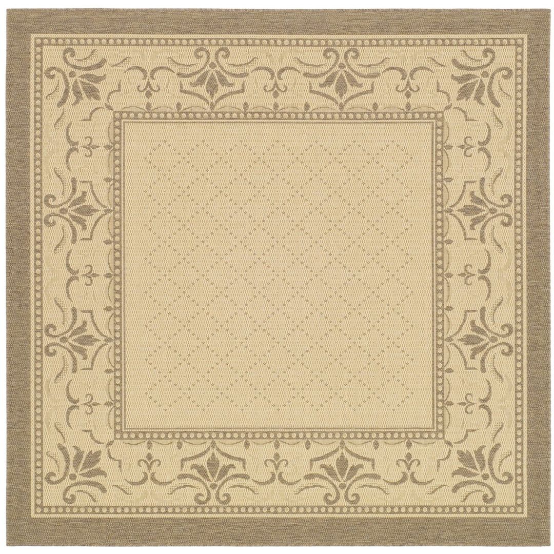 SAFAVIEH Outdoor CY0901-3001 Courtyard Natural / Brown Rug Image 1