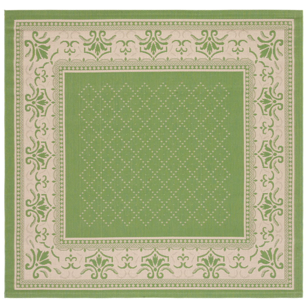 SAFAVIEH Outdoor CY0901-1E06 Courtyard Olive / Natural Rug Image 9