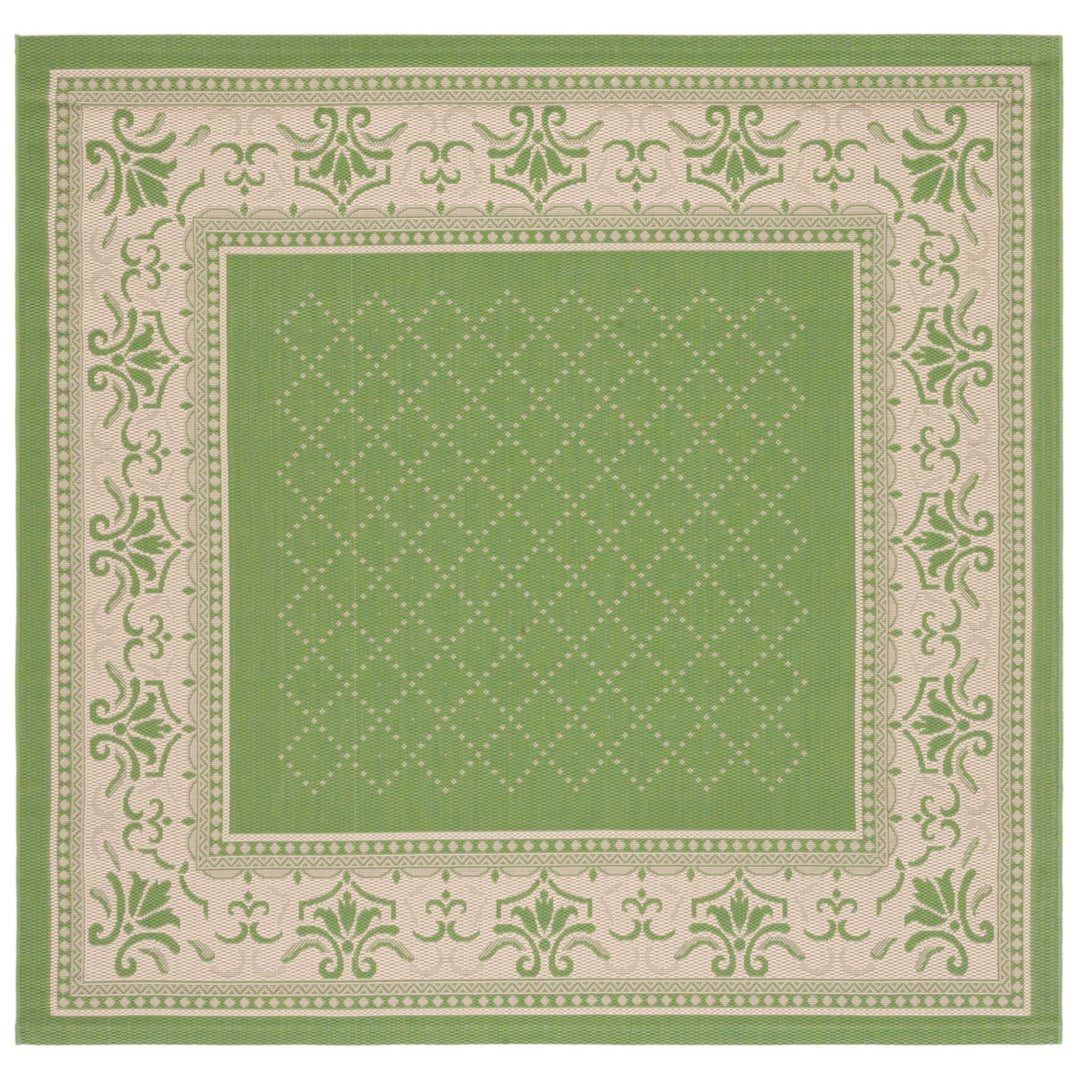 SAFAVIEH Outdoor CY0901-1E06 Courtyard Olive / Natural Rug Image 1