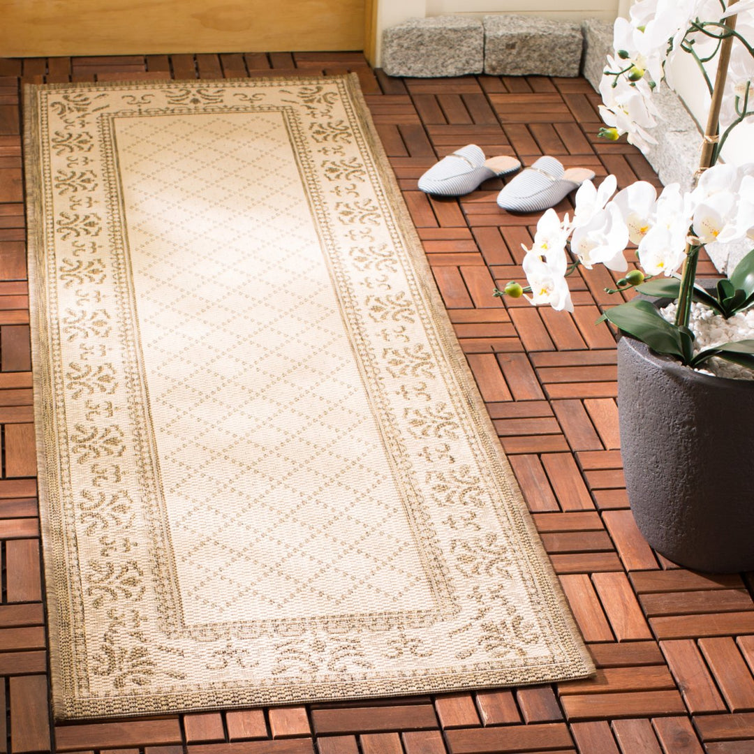 SAFAVIEH Outdoor CY0901-3001 Courtyard Natural / Brown Rug Image 11