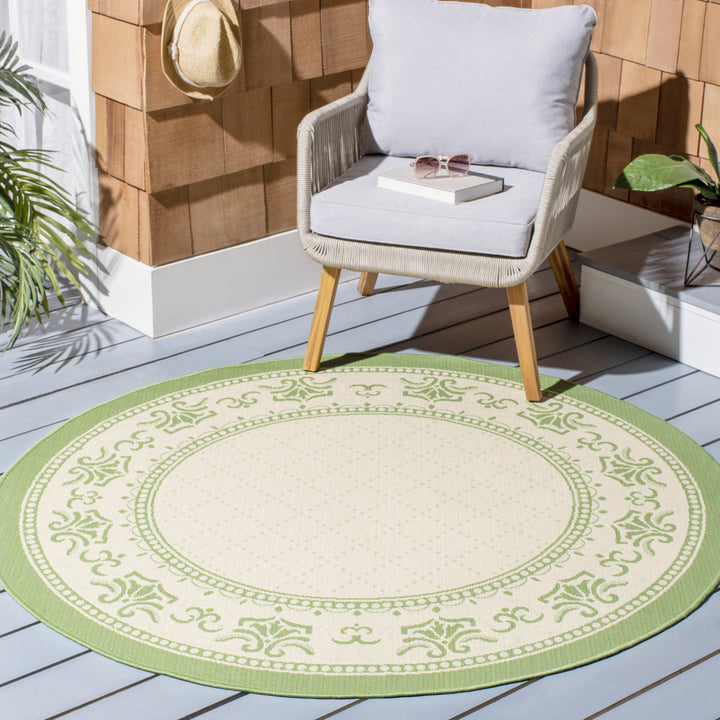 SAFAVIEH Outdoor CY0901-1E06 Courtyard Olive / Natural Rug Image 11