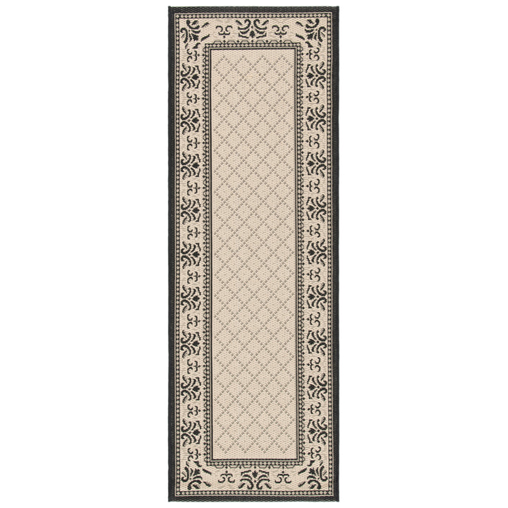 SAFAVIEH Indoor Outdoor CY0901-3901 Courtyard Sand / Black Rug Image 3