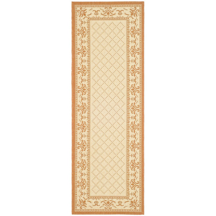 SAFAVIEH Outdoor CY0901-3201 Courtyard Natural / Terra Rug Image 1