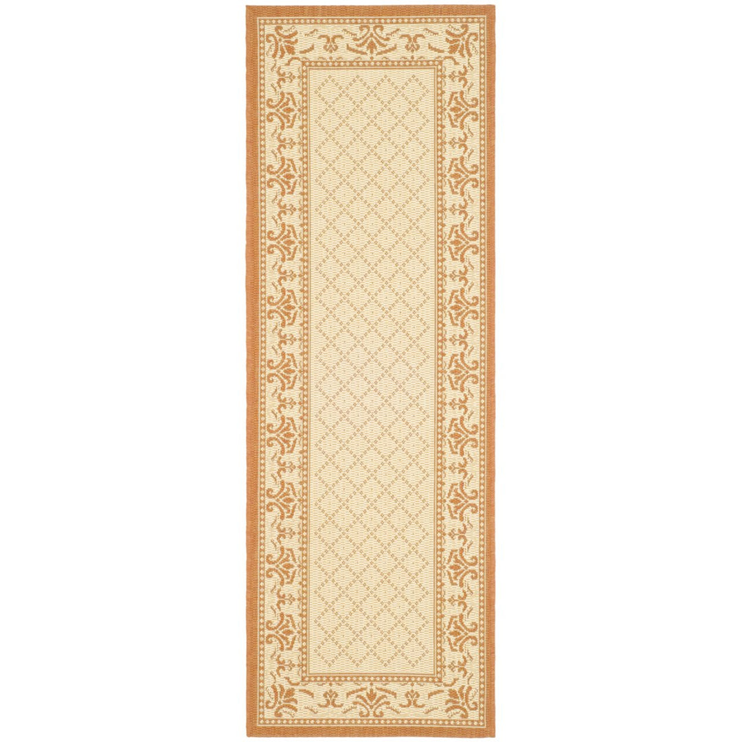 SAFAVIEH Outdoor CY0901-3201 Courtyard Natural / Terra Rug Image 1