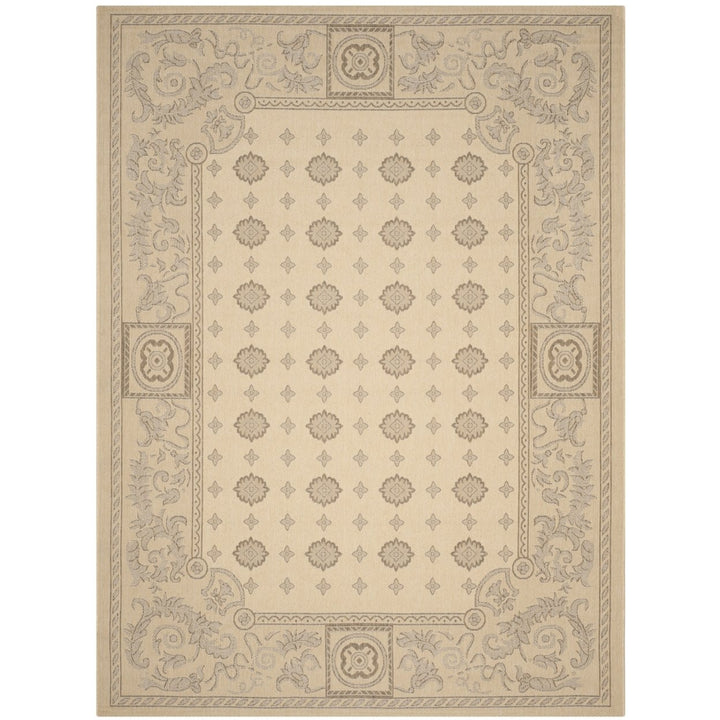 SAFAVIEH Outdoor CY1356-3001 Courtyard Natural / Brown Rug Image 1