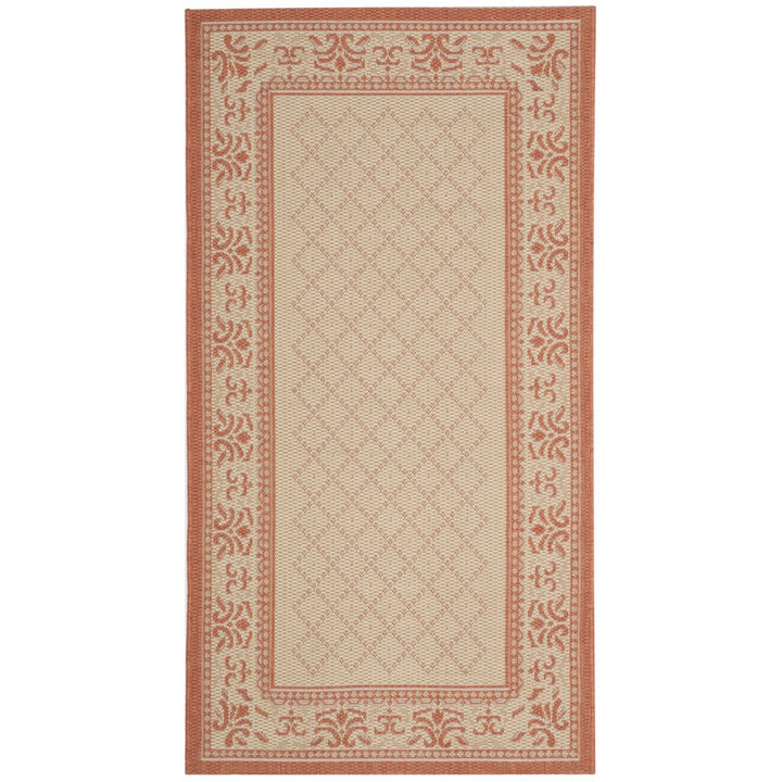 SAFAVIEH Outdoor CY0901-3201 Courtyard Natural / Terra Rug Image 1