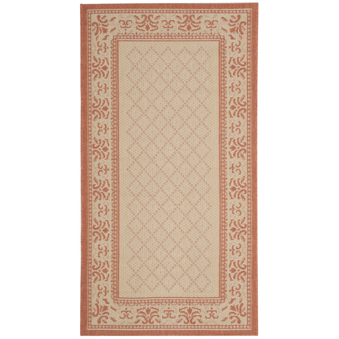 SAFAVIEH Outdoor CY0901-3201 Courtyard Natural / Terra Rug Image 1