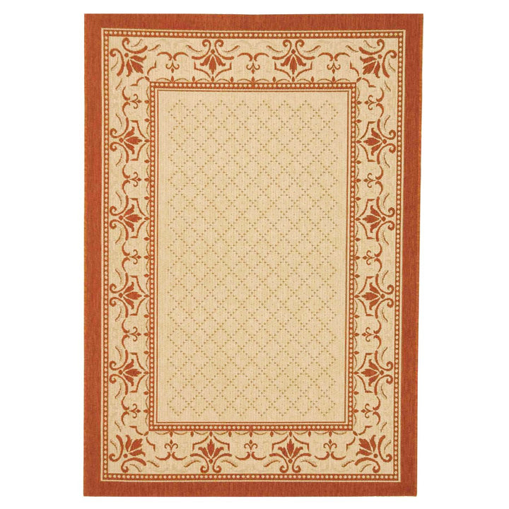 SAFAVIEH Outdoor CY0901-3201 Courtyard Natural / Terra Rug Image 1