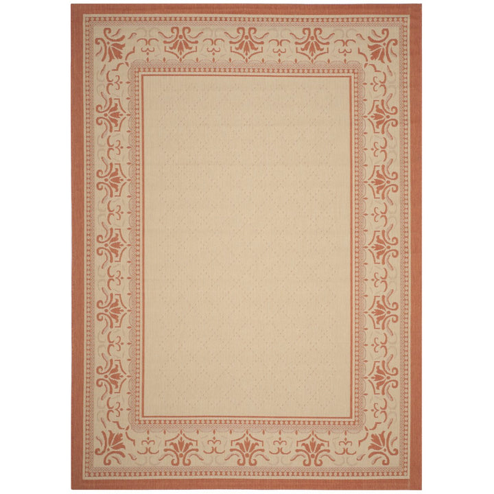 SAFAVIEH Outdoor CY0901-3201 Courtyard Natural / Terra Rug Image 1