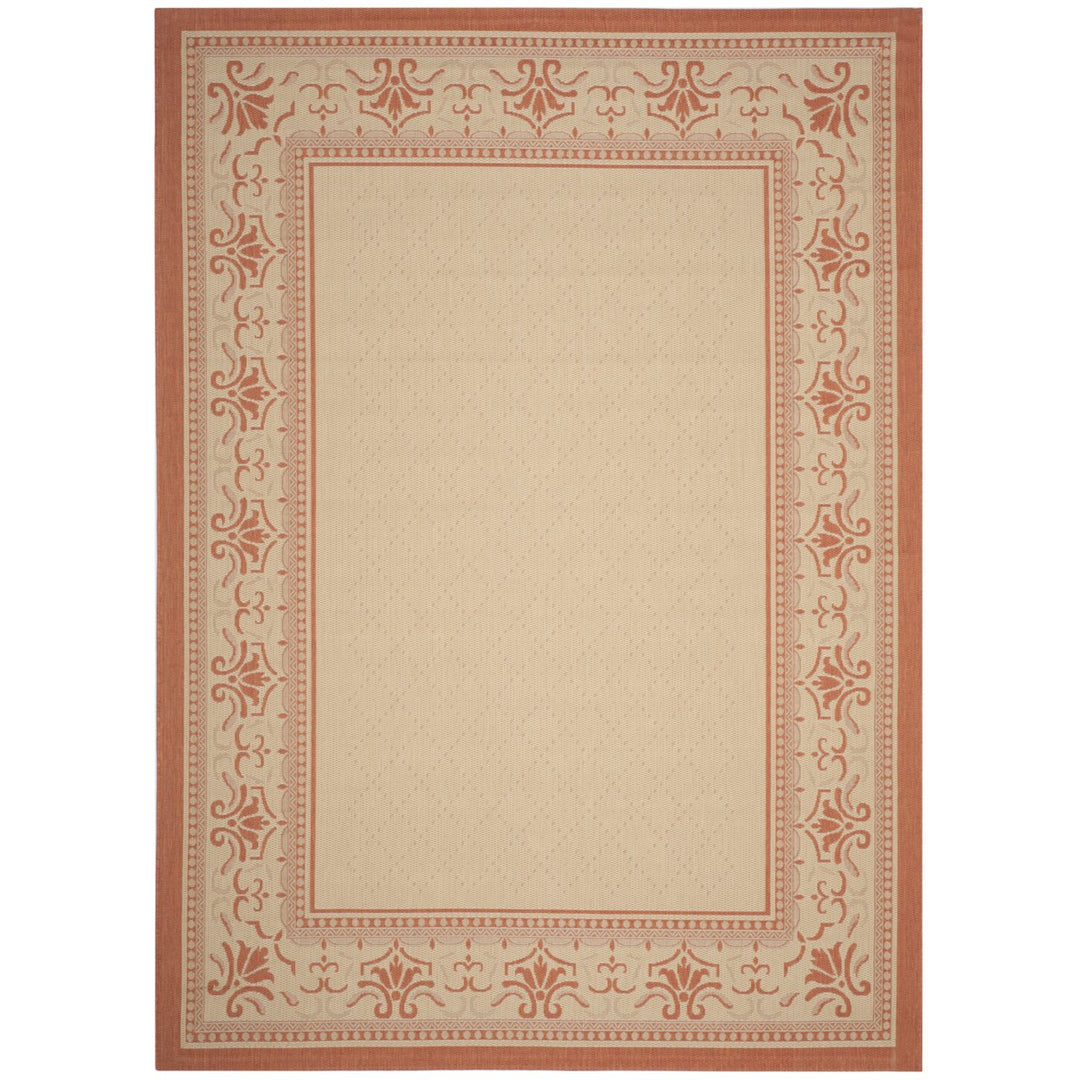 SAFAVIEH Outdoor CY0901-3201 Courtyard Natural / Terra Rug Image 1