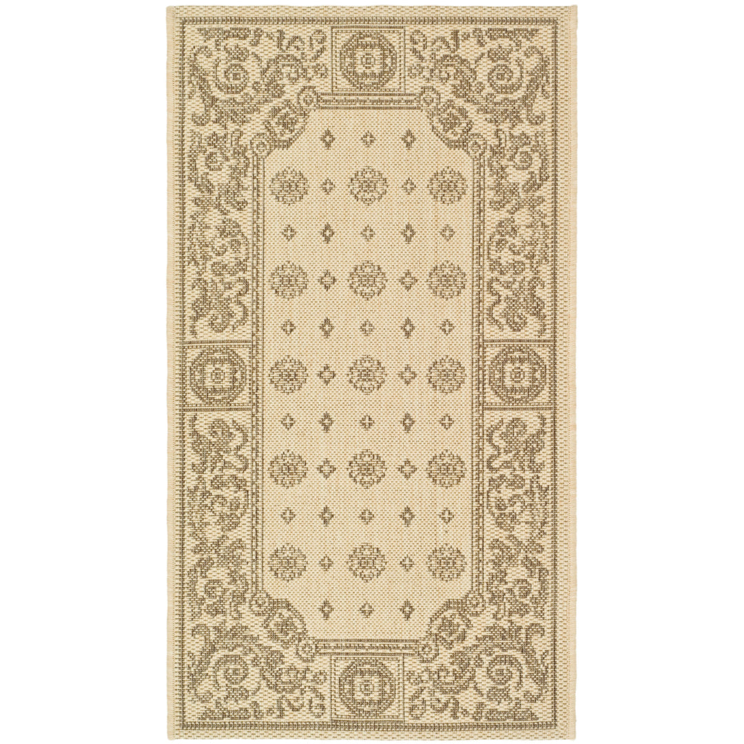 SAFAVIEH Outdoor CY1356-3001 Courtyard Natural / Brown Rug Image 7