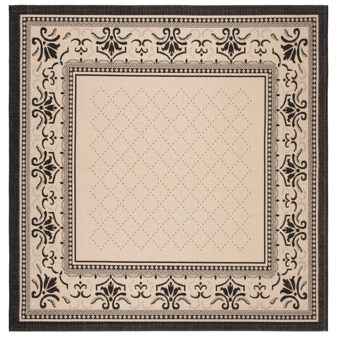 SAFAVIEH Indoor Outdoor CY0901-3901 Courtyard Sand / Black Rug Image 8