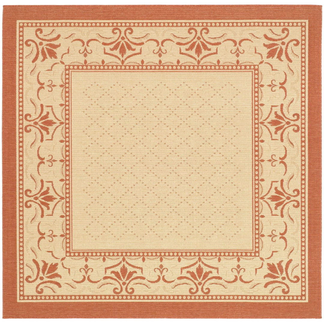 SAFAVIEH Outdoor CY0901-3201 Courtyard Natural / Terra Rug Image 1