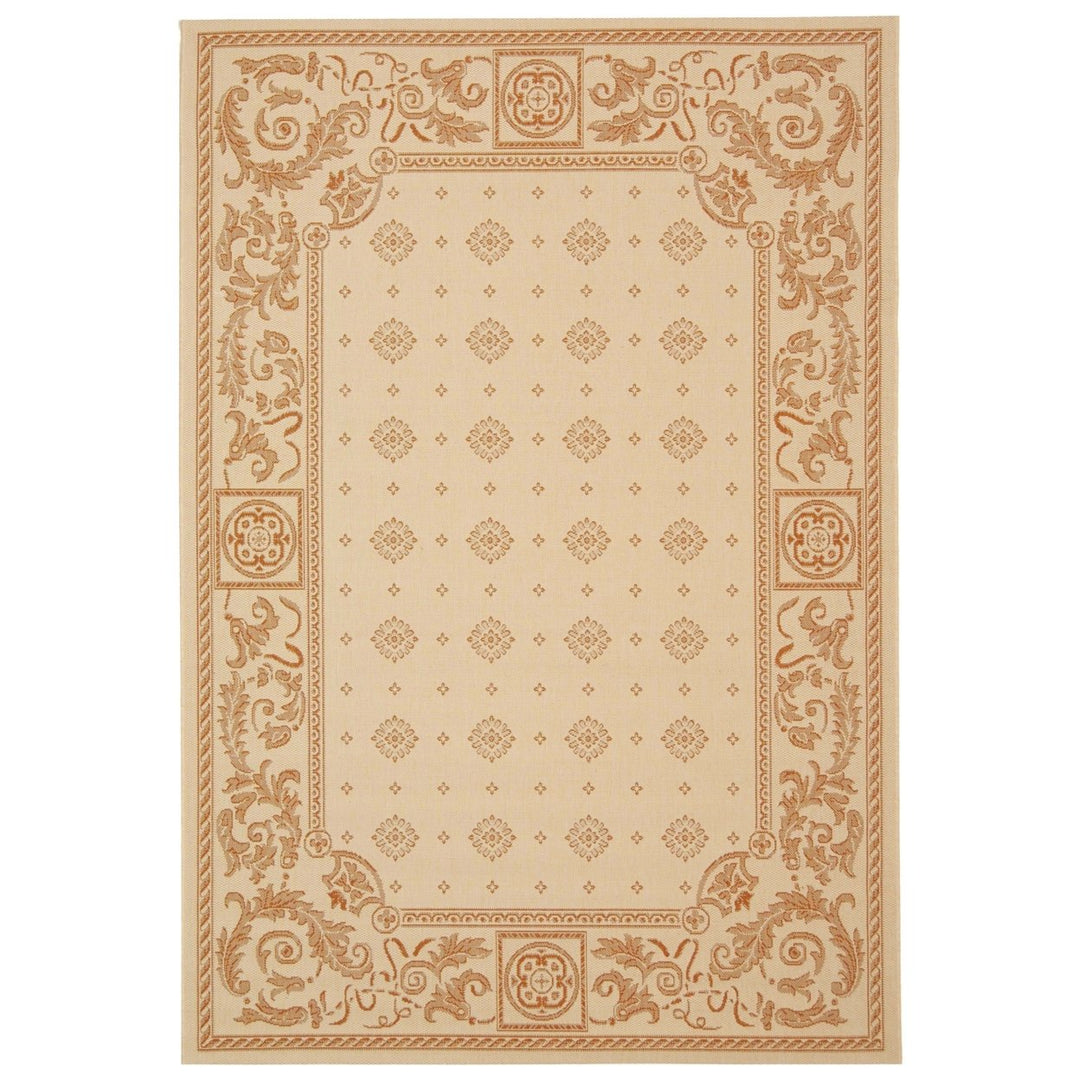 SAFAVIEH Outdoor CY1356-3201 Courtyard Natural / Terra Rug Image 1