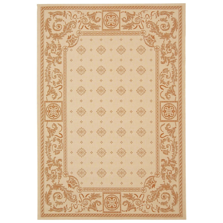 SAFAVIEH Outdoor CY1356-3201 Courtyard Natural / Terra Rug Image 1