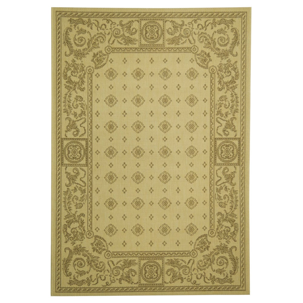 SAFAVIEH Outdoor CY1356-3001 Courtyard Natural / Brown Rug Image 1