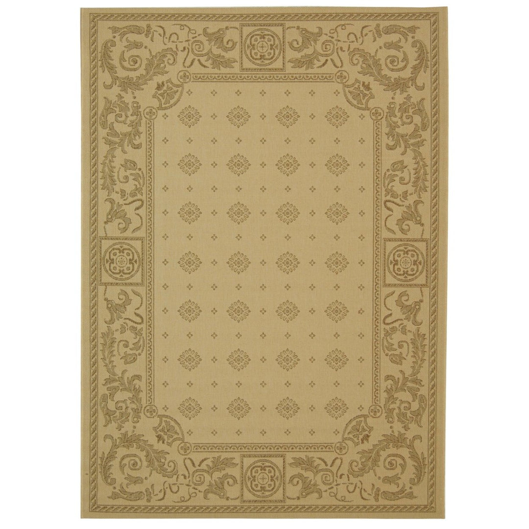 SAFAVIEH Outdoor CY1356-3001 Courtyard Natural / Brown Rug Image 1