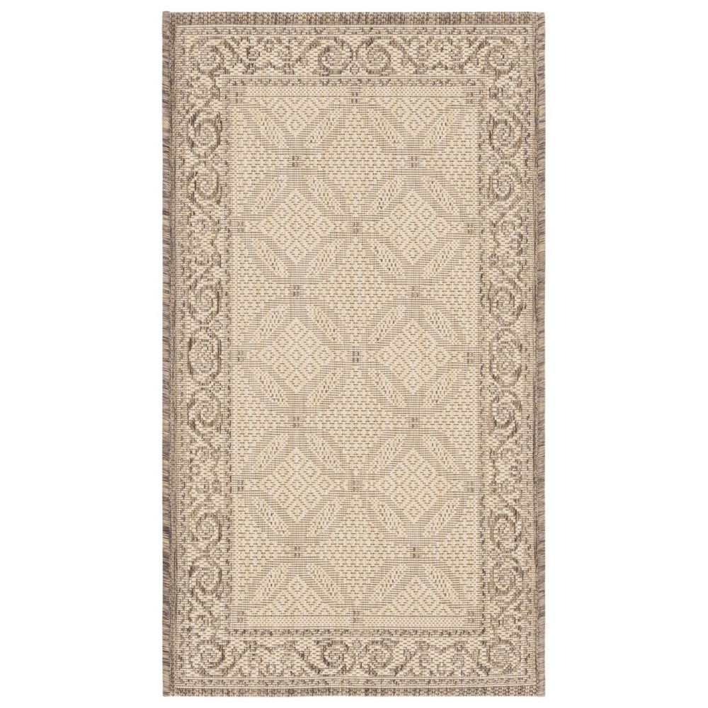 SAFAVIEH Outdoor CY1502-3001 Courtyard Natural / Brown Rug Image 2