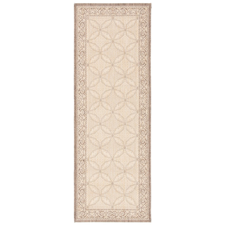 SAFAVIEH Outdoor CY1502-3001 Courtyard Natural / Brown Rug Image 3