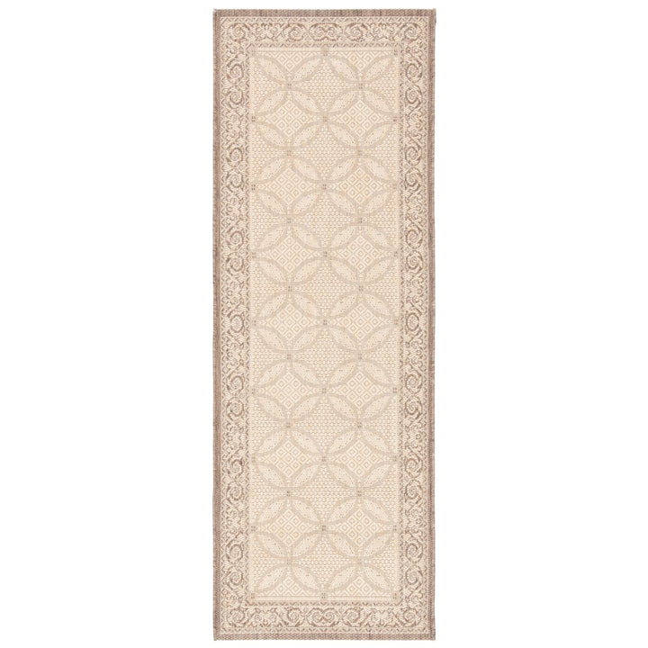 SAFAVIEH Outdoor CY1502-3001 Courtyard Natural / Brown Rug Image 1