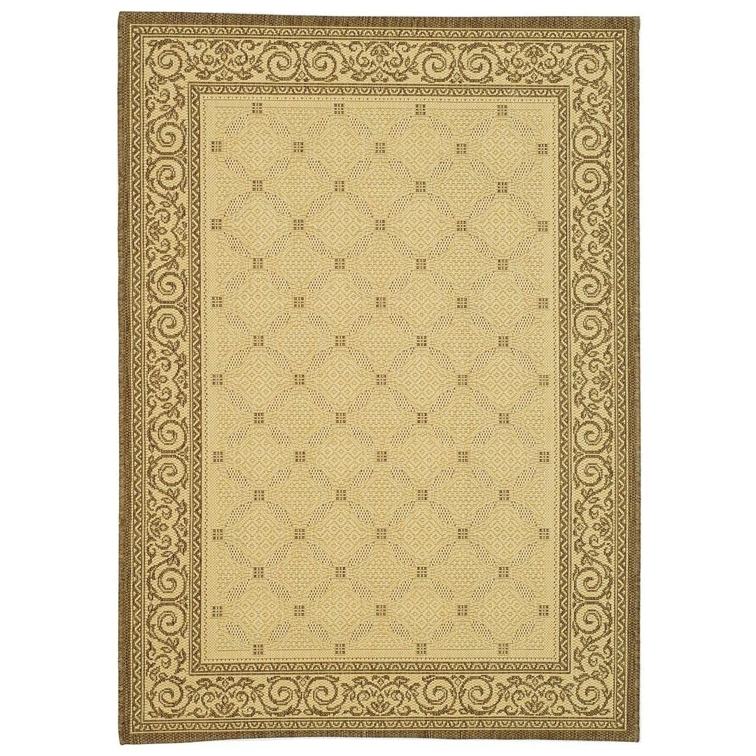SAFAVIEH Outdoor CY1502-3001 Courtyard Natural / Brown Rug Image 1