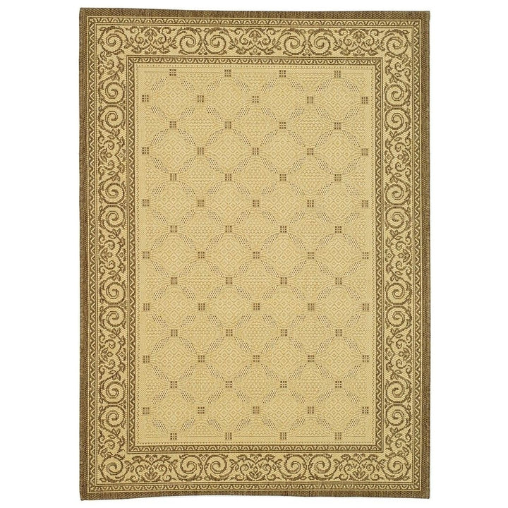 SAFAVIEH Outdoor CY1502-3001 Courtyard Natural / Brown Rug Image 1