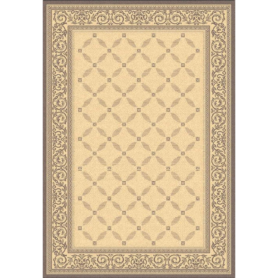 SAFAVIEH Outdoor CY1502-3001 Courtyard Natural / Brown Rug Image 1