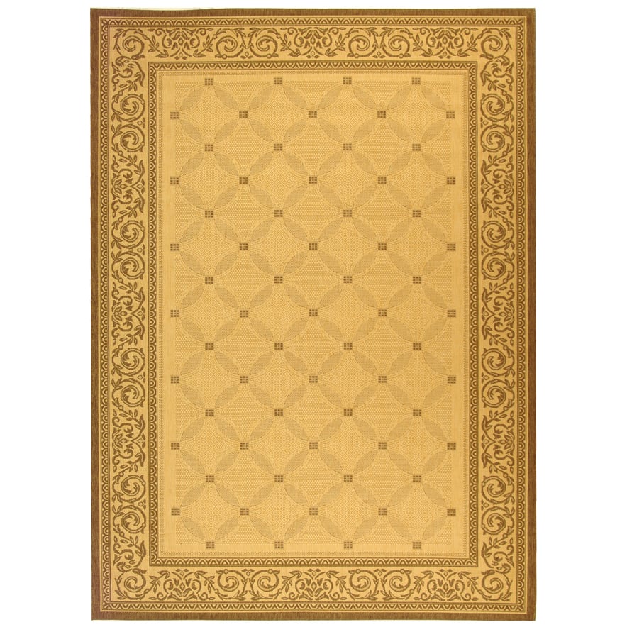 SAFAVIEH Outdoor CY1502-3001 Courtyard Natural / Brown Rug Image 1