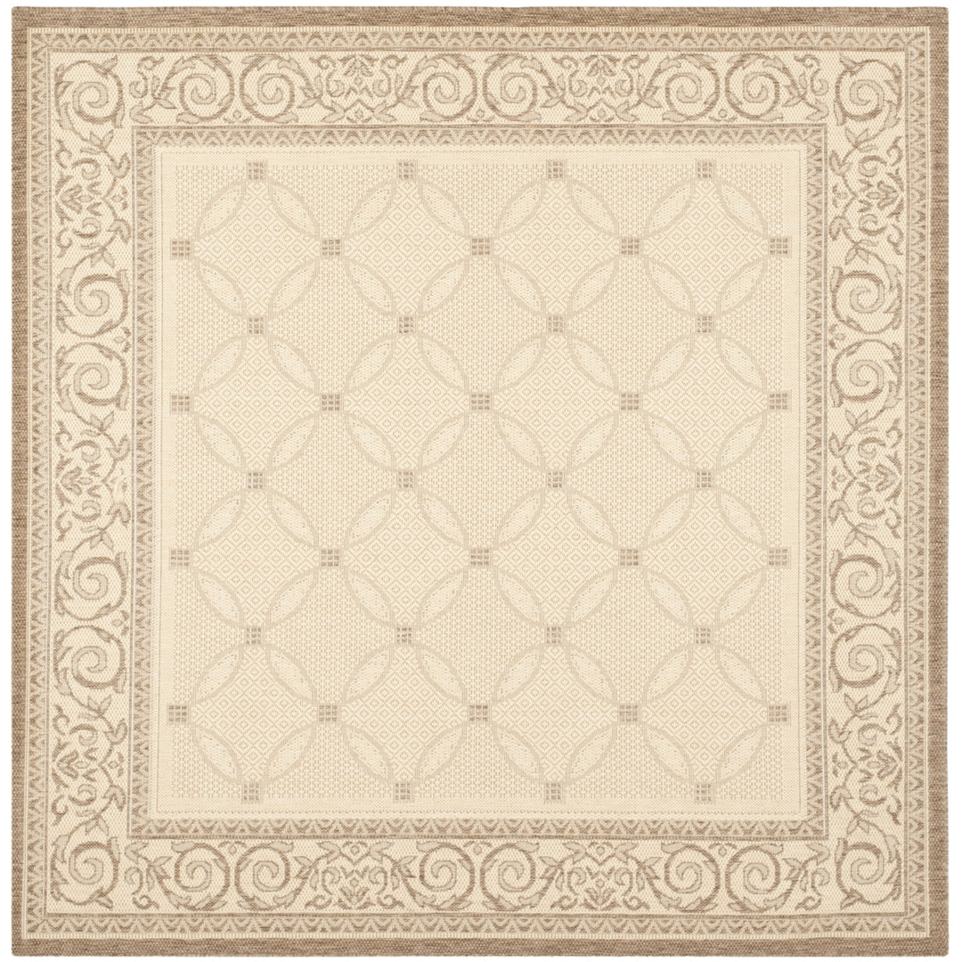 SAFAVIEH Outdoor CY1502-3001 Courtyard Natural / Brown Rug Image 10