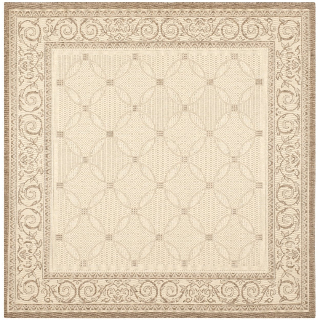 SAFAVIEH Outdoor CY1502-3001 Courtyard Natural / Brown Rug Image 1