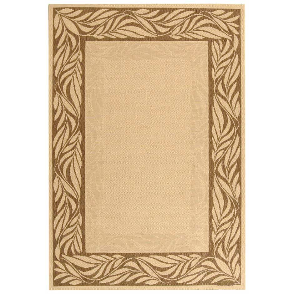 SAFAVIEH Outdoor CY1551-3001 Courtyard Natural / Brown Rug Image 1