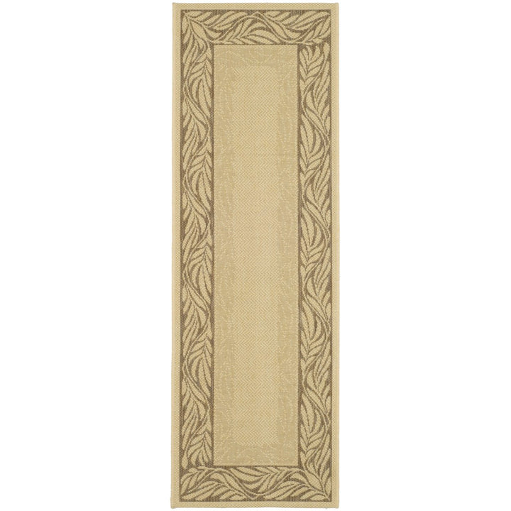 SAFAVIEH Outdoor CY1551-3001 Courtyard Natural / Brown Rug Image 1