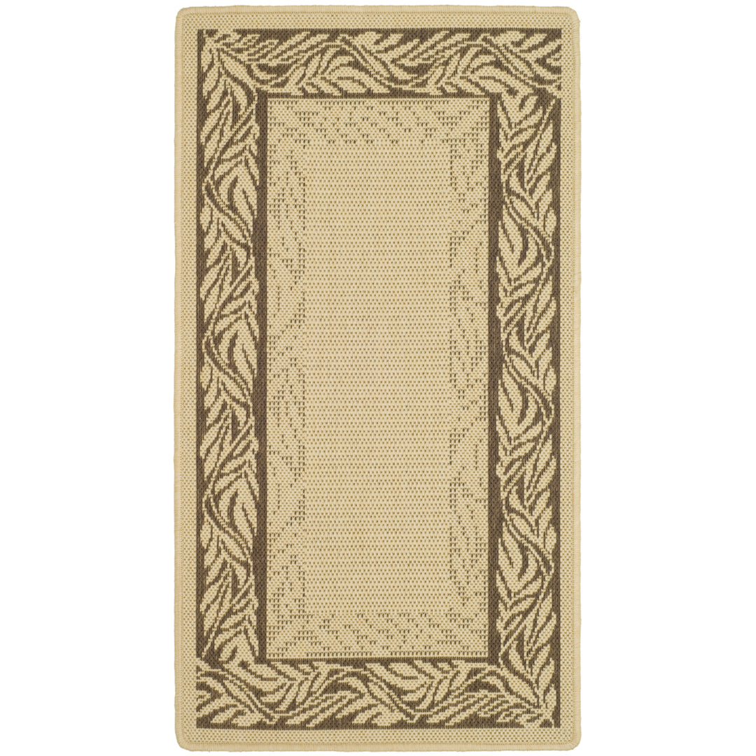 SAFAVIEH Outdoor CY1551-3001 Courtyard Natural / Brown Rug Image 9
