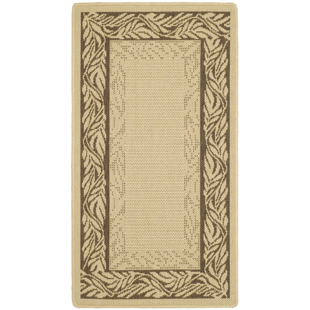 SAFAVIEH Outdoor CY1551-3001 Courtyard Natural / Brown Rug Image 1