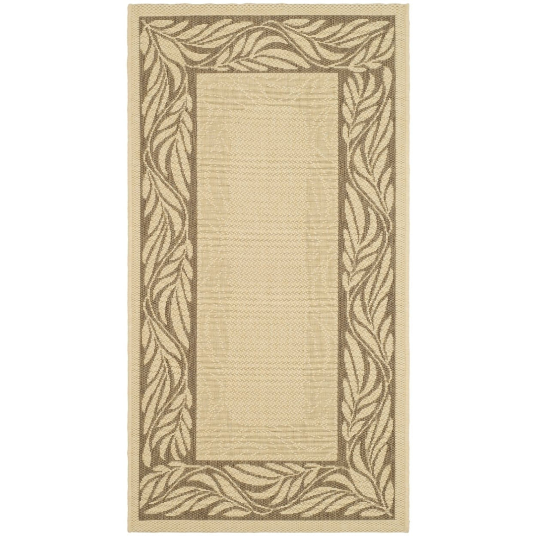 SAFAVIEH Outdoor CY1551-3001 Courtyard Natural / Brown Rug Image 1