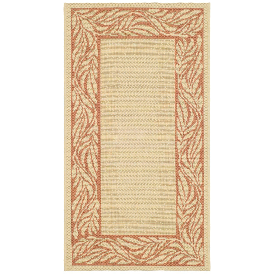 SAFAVIEH Outdoor CY1551-3201 Courtyard Natural / Terra Rug Image 1