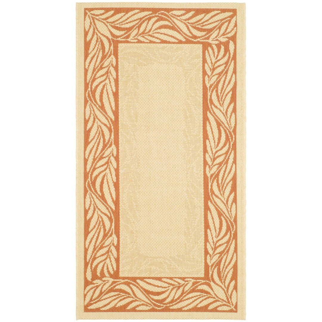 SAFAVIEH Outdoor CY1551-3201 Courtyard Natural / Terra Rug Image 1