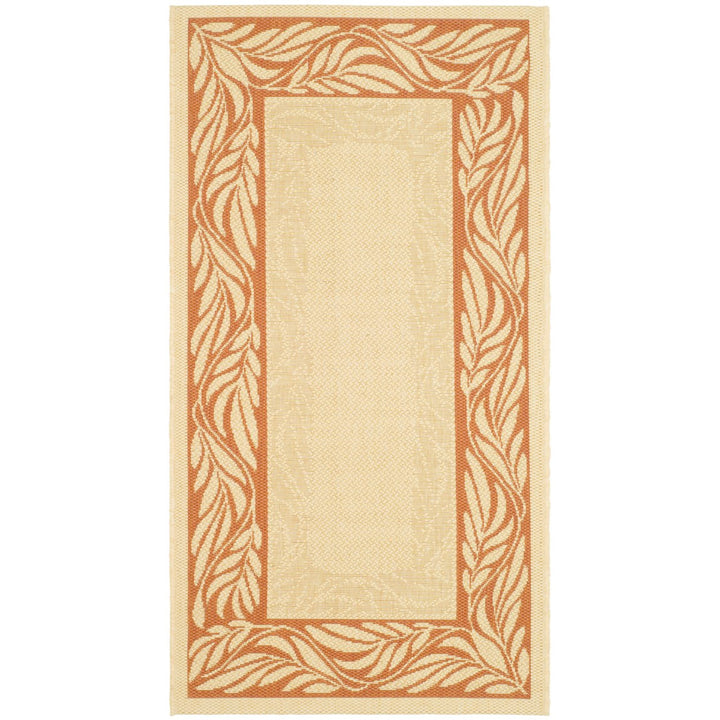 SAFAVIEH Outdoor CY1551-3201 Courtyard Natural / Terra Rug Image 1