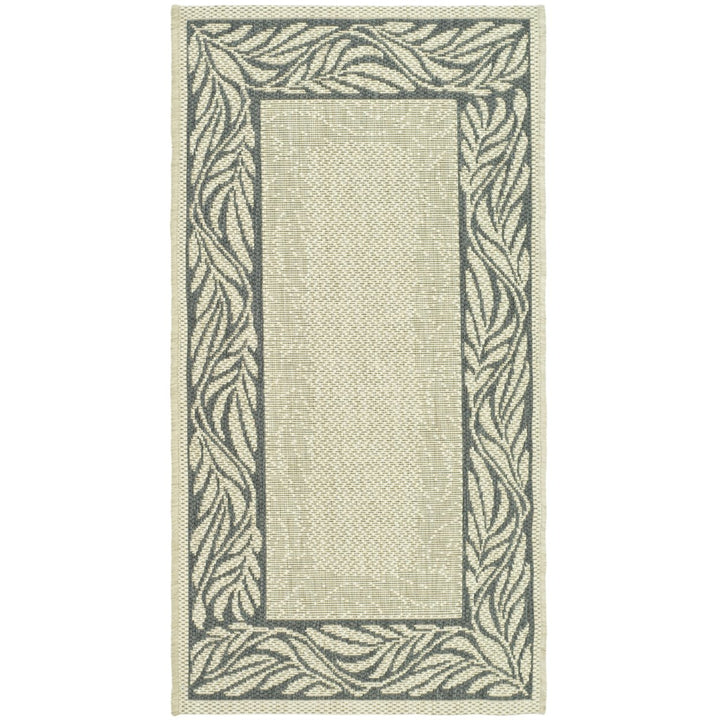 SAFAVIEH Outdoor CY1551-3301 Courtyard Sand / Grey Rug Image 1