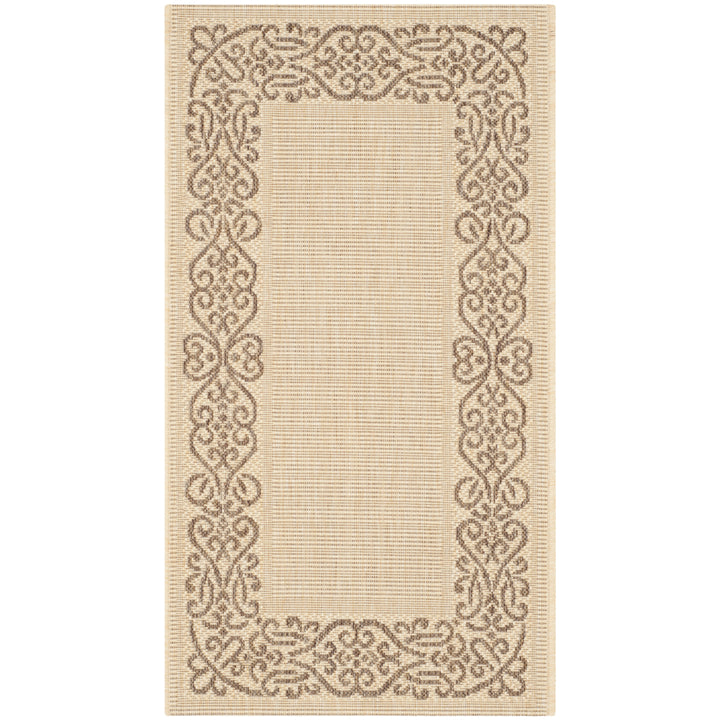 SAFAVIEH Outdoor CY1588-3001 Courtyard Natural / Brown Rug Image 2