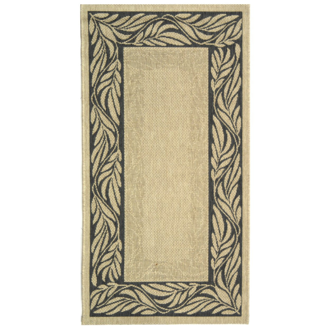 SAFAVIEH Outdoor CY1551-3301 Courtyard Sand / Grey Rug Image 1