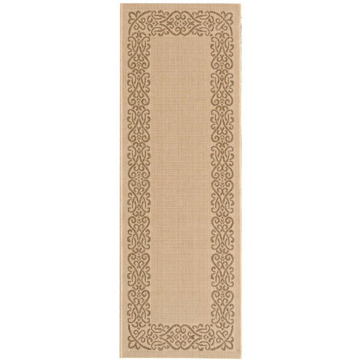 SAFAVIEH Outdoor CY1588-3001 Courtyard Natural / Brown Rug Image 1