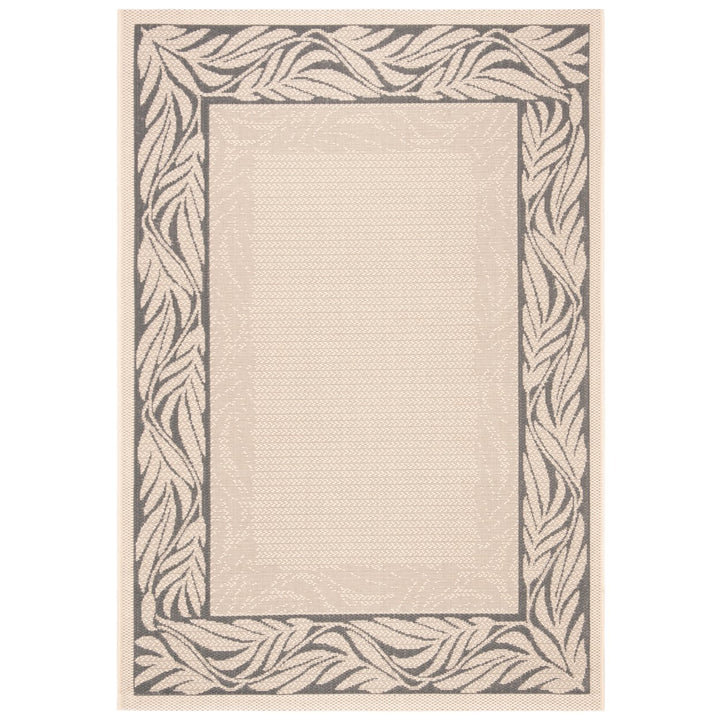 SAFAVIEH Outdoor CY1551-3301 Courtyard Sand / Grey Rug Image 1