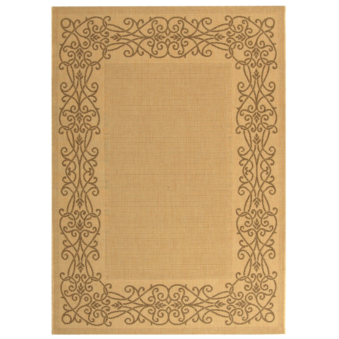 SAFAVIEH Outdoor CY1588-3001 Courtyard Natural / Brown Rug Image 6